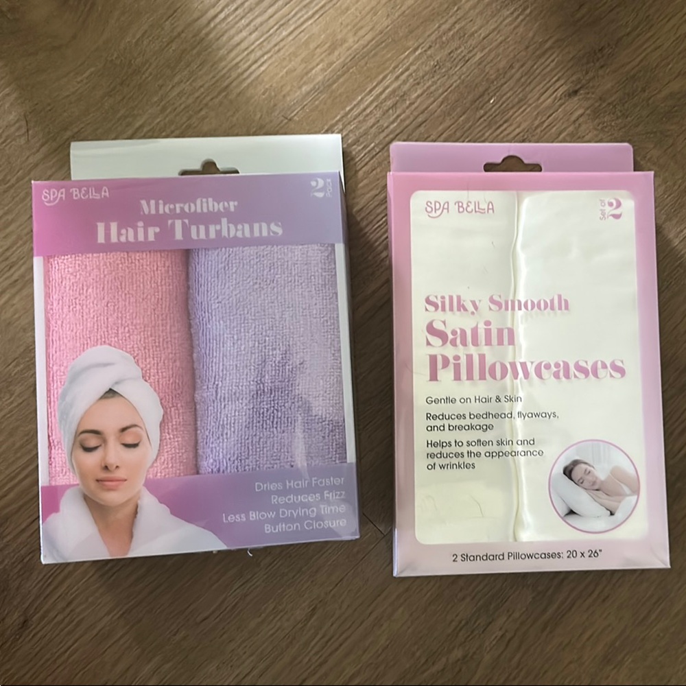 Microfiber Hair Turbans - Pink and Purple